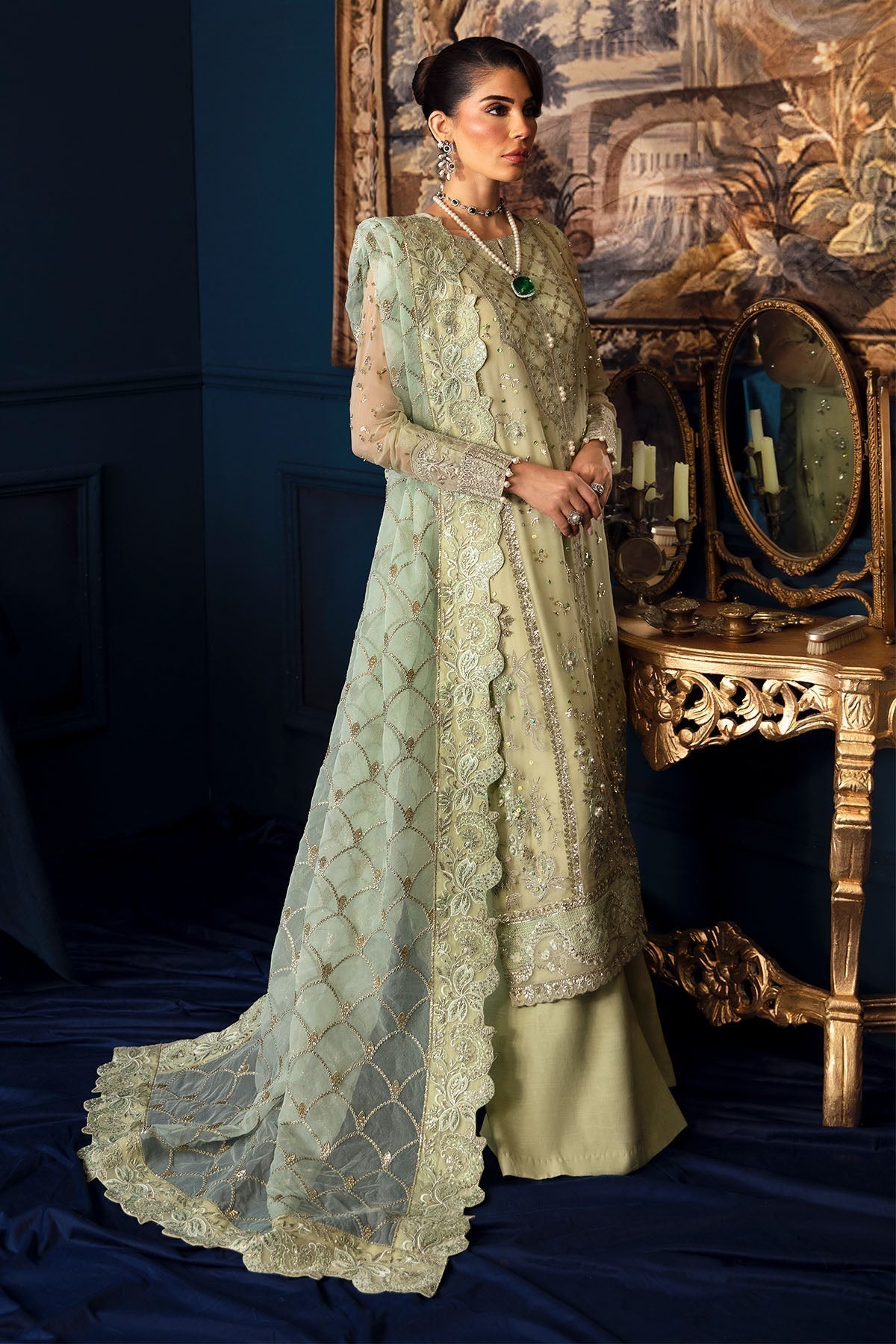Nureh | Elanora Formal 24 | NEL-50-Meadow - Pakistani Designer Dress - by Nureh | Type: Formal - 100% Original at Saira Sultan