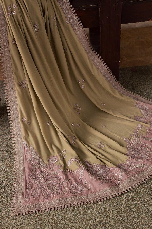 Nureh | Exclusive Leather Peach | NE-203 by Nureh - Designer Dress  - Type : Ladies Clothes - Available at Saira Sultan - 100% Original 