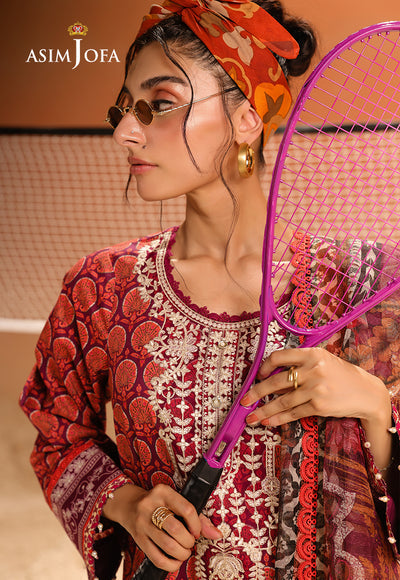 Asim Jofa | Summer Rhapsody | AJUBU-26 Printed Embroidered Lawn - Pakistani Designer Dress - by Asim Jofa - Type : Ladies Clothes - 100% Original at Saira Sultan