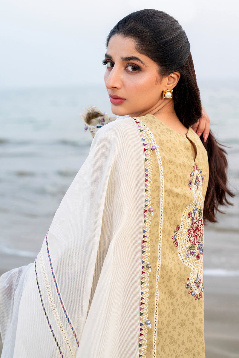 Jazmin | Shahkaar Luxury Lawn 25 | SL25-D4 S Mustard Lawn
