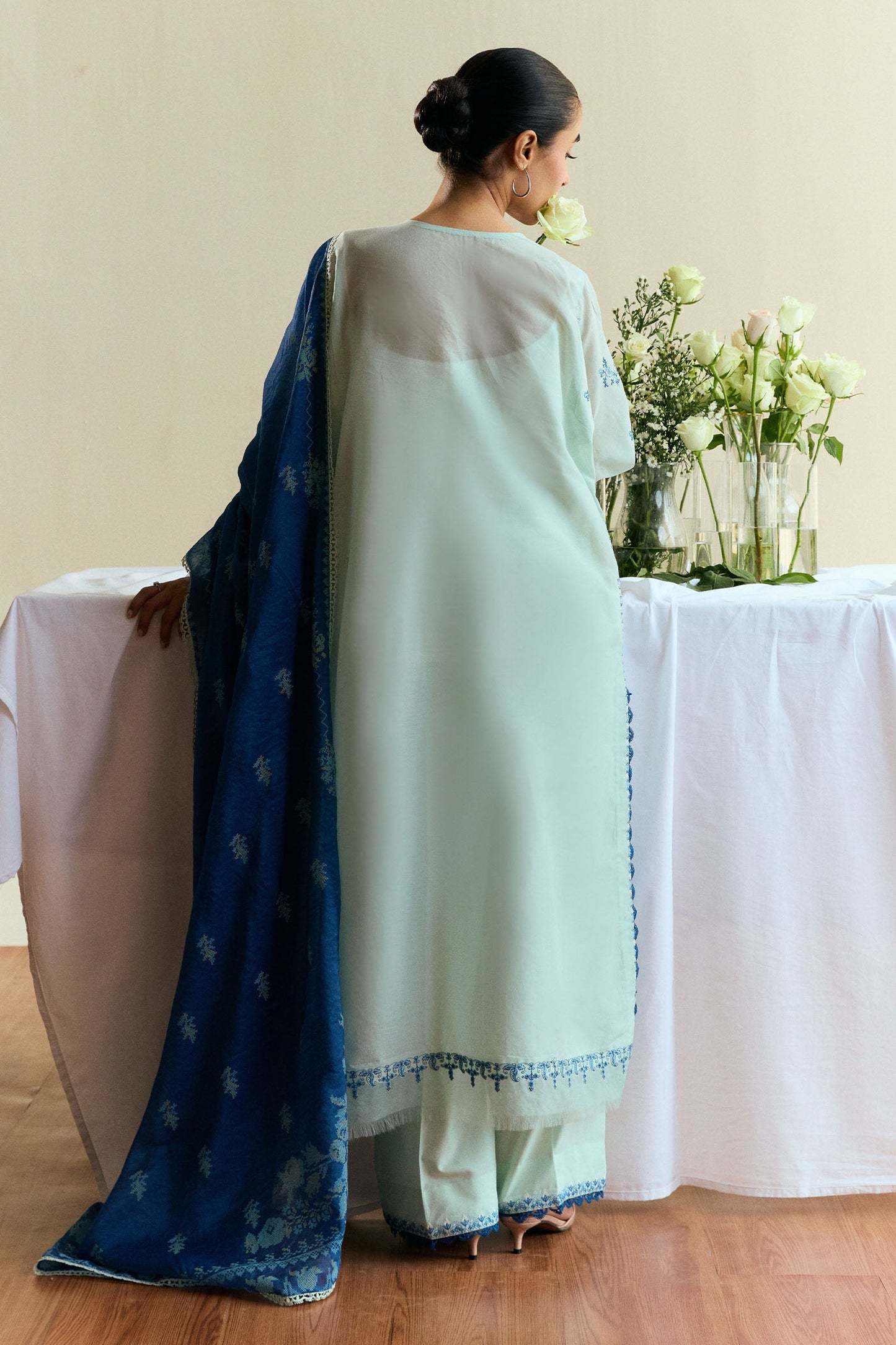 Zara Shahjahan | Coco Eid Edit | Isle-D10 S Ice Blue Lawn