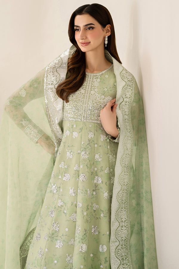 Farasha | Fiorella Formals | Sage Sparkle - Pakistani Designer Dress - by Farasha - Type : Ladies Clothes - 100% Original at Saira Sultan