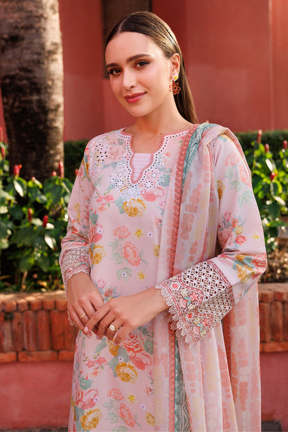 Farasha | Printed Essentials | Peach Glow M Pink Lawn