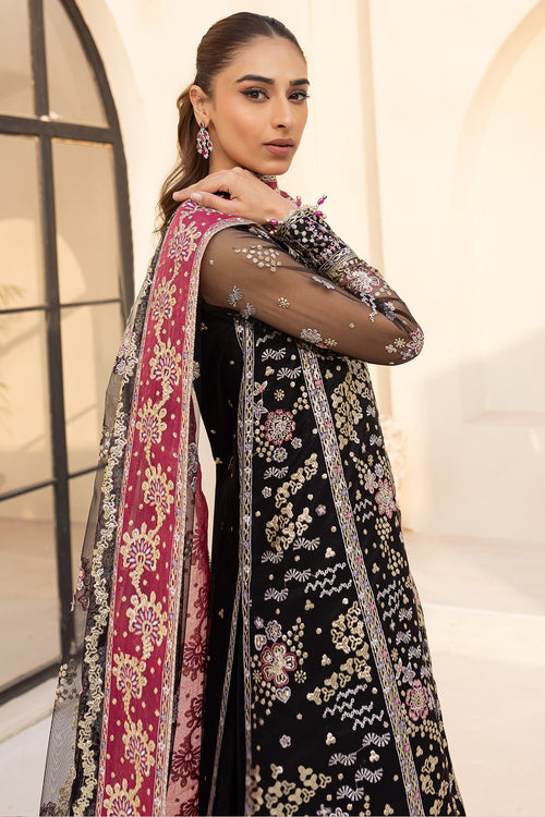 Farasha | Lu Zella Premium Formals 25 | Stardust Noir - Pakistani Designer Dress - by Farasha - Type : Ladies Clothes - 100% Original at Saira Sultan