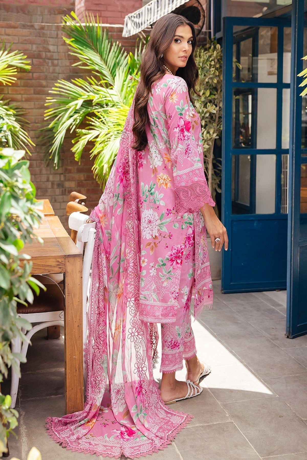 Nureh | Glam Girl Lawn | GL-01 S Pink Lawn