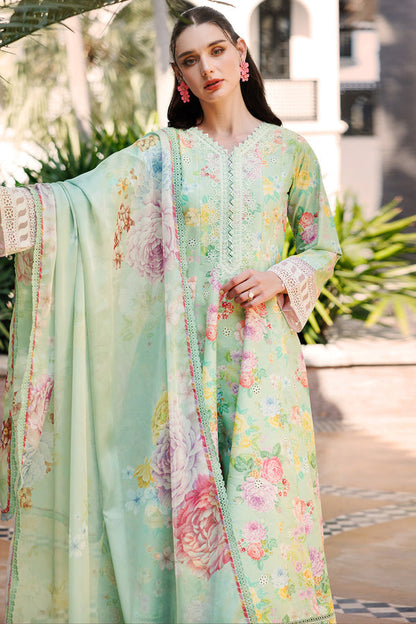 Farasha | Printed Essentials | Mint Dew L Mint Green Lawn