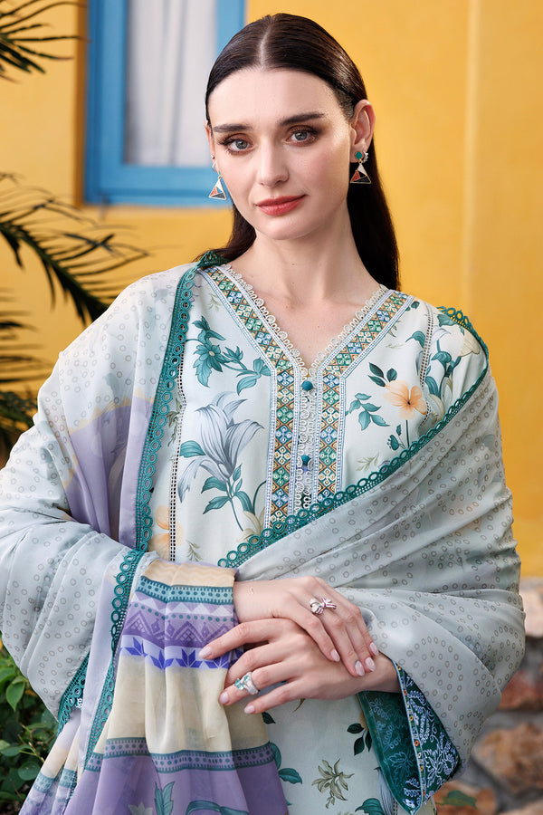 Farasha | Printed Essentials | Aqua Sparkle M Mint Lawn
