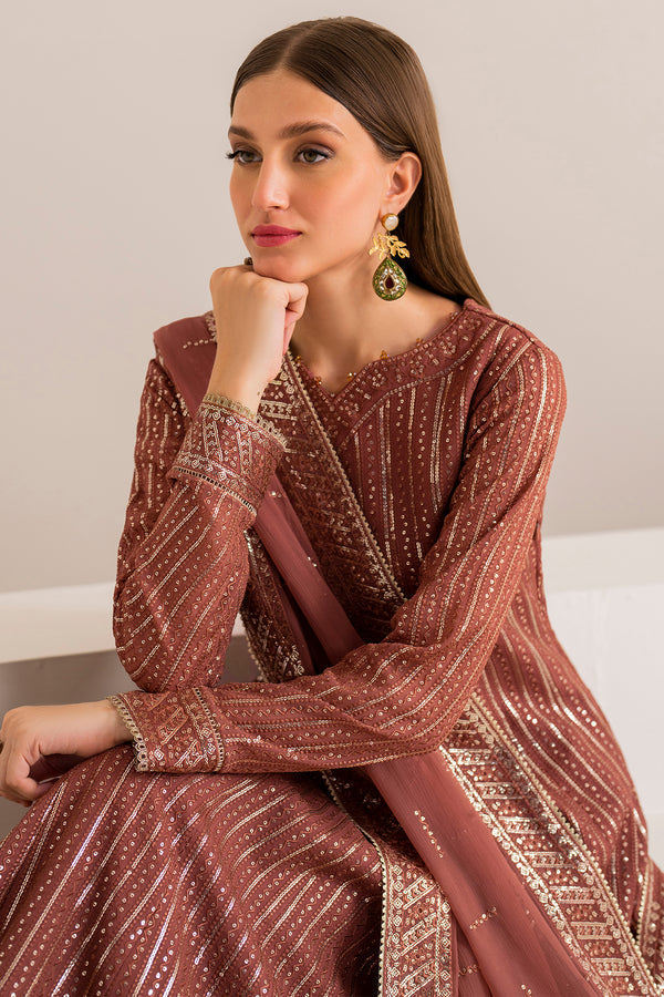 Farasha | Lumiere Formals | RUSSET - Pakistani Designer Dress - by Farasha | Type: Formal - 100% Original at Saira Sultan