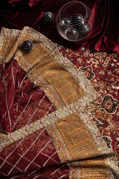 Nureh | Elanora Formals 24 | Crimson - Pakistani Designer Dress - by Nureh | Type: Formal - 100% Original at Saira Sultan