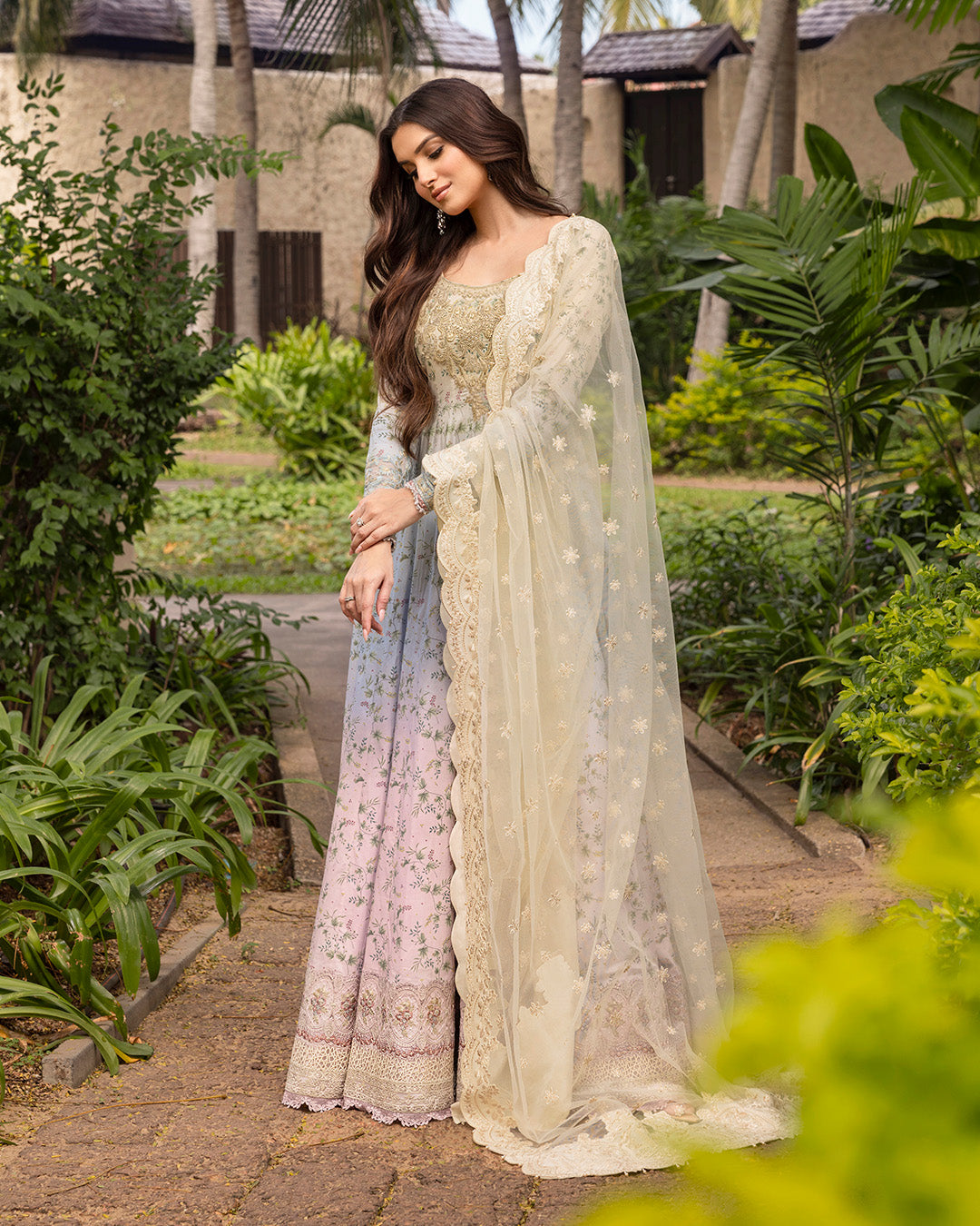 Faiza Saqlain | Zinnia Lawn 25 | Freesia S Beige Lawn