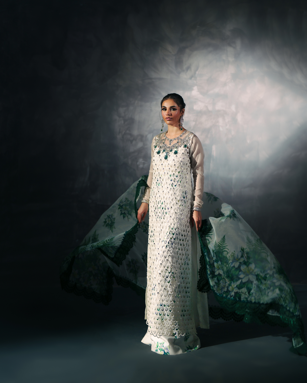 Vasal | Zyra Luxe Pret 26 | Emerald Whisper - Pakistani Designer Dress - by Vasal - Type : Ladies Clothes - 100% Original at Saira Sultan
