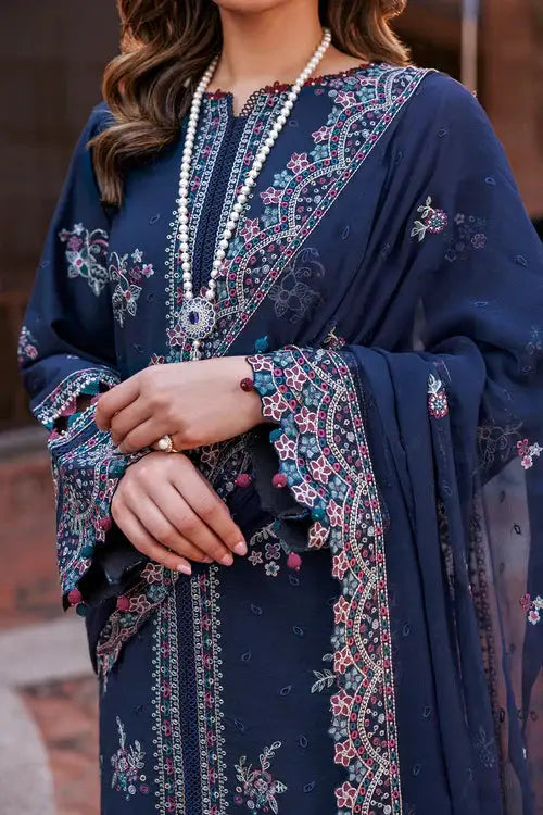 Farasha | Kaavish Lawn 24 | DEEP SAPPHIRE - Pakistani Designer Dress - by Farasha | Type: Luxury - 100% Original at Saira Sultan
