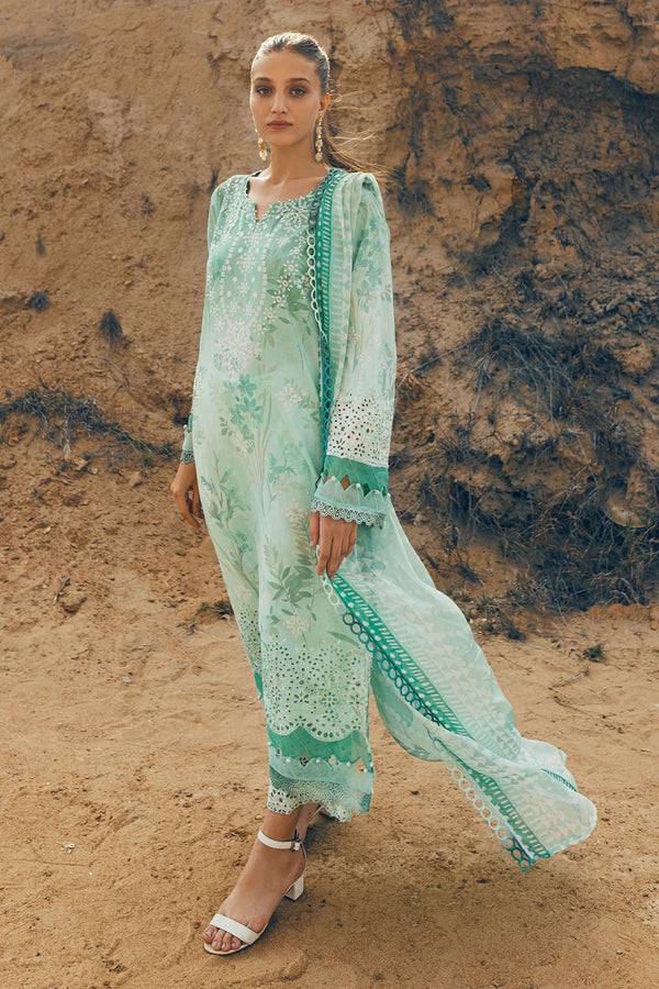 Nureh | Gardenia Lawn 24 | N-01 - Pakistani Designer Dress - by Nureh | Type: Luxury - 100% Original at Saira Sultan