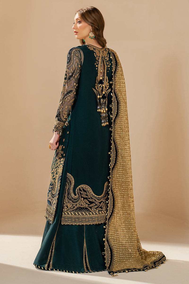 Jazmin | Wedding Formals | WF'25-06 S Deep Teal Green Chiffon
