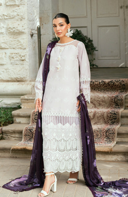 Al Zohaib | Laserkari Premium Edition 25 | LKP-25-06 M White Schiffli
