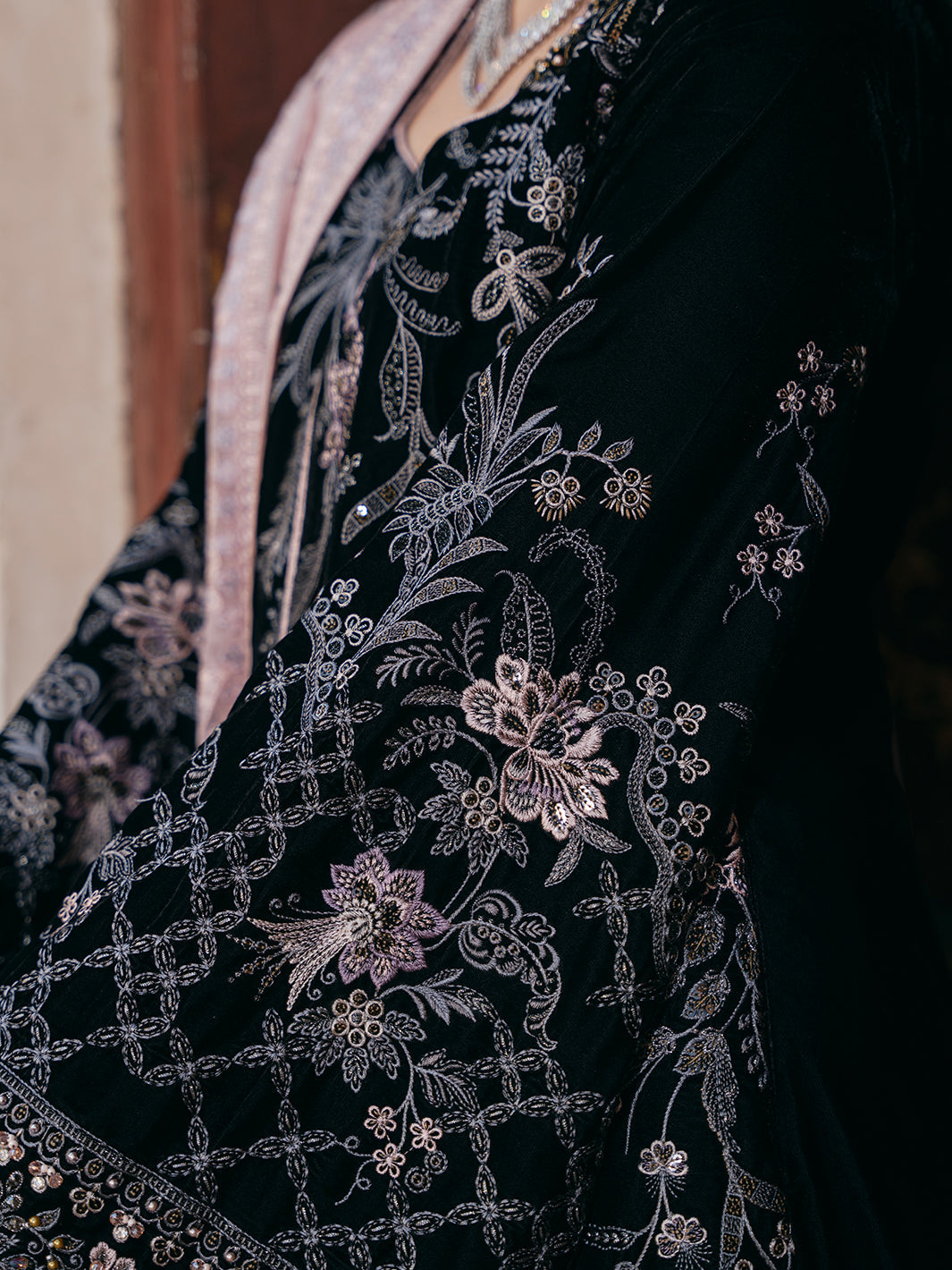 Flossie | Siara Velvet Formals | V-103 - B L Black Velvet