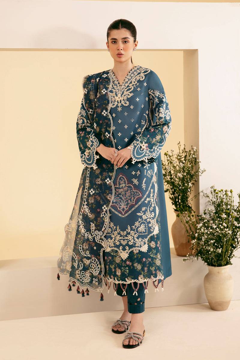 Qalamkar | Qlinekari Luxury Lawn | SQ-05 ELA - Pakistani Designer Dress - by Qalamkar | Type: Luxury - 100% Original at Saira Sultan
