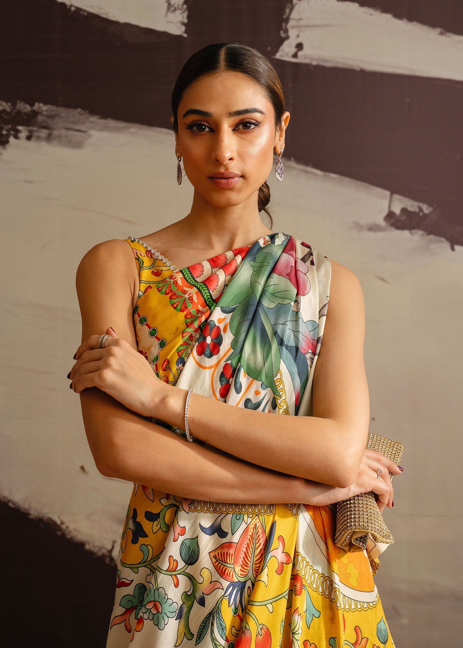Mahgul | Eye of Cemal | Tangerine Dance M Multicolor Medium Silk