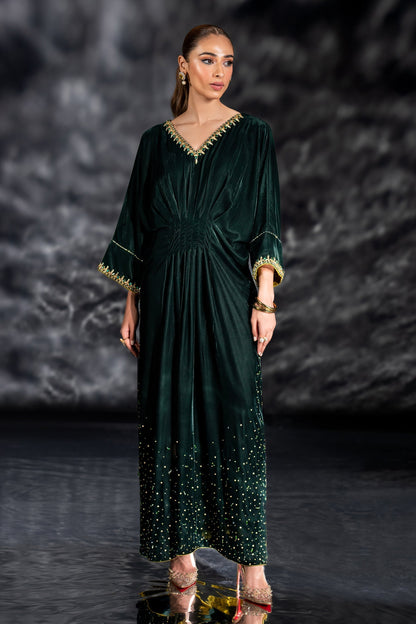 Naqshi | Makhmal 24 | VINNIE L Deep Green Velvet