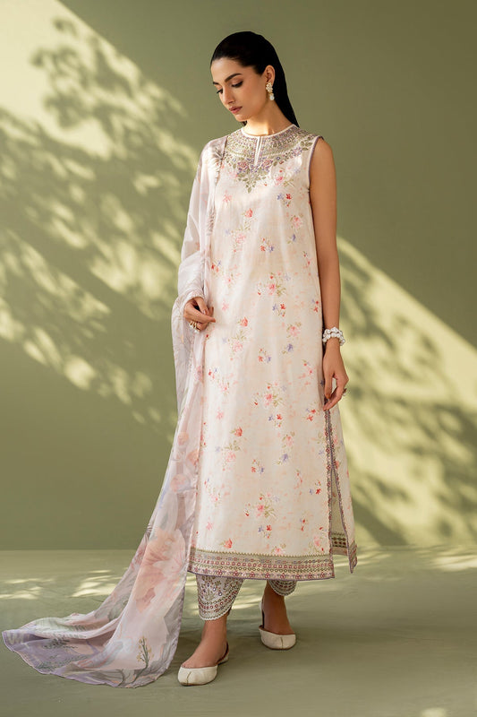 Baroque | Eid Printique | EMBROIDERED PRINTED LAWN UF-4169 XS Light Pink Lawn
