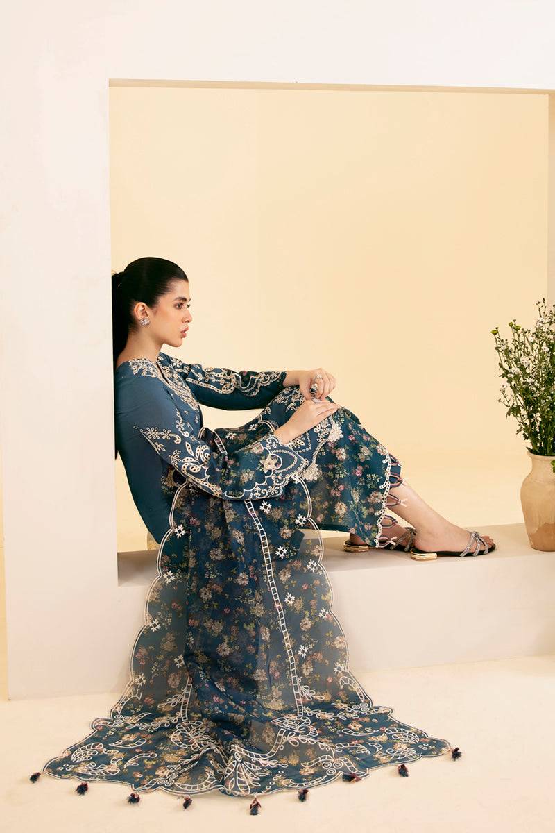 Qalamkar | Qlinekari Luxury Lawn | SQ-05 ELA - Pakistani Designer Dress - by Qalamkar | Type: Luxury - 100% Original at Saira Sultan