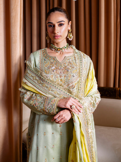 Faiza Faisal | Rema Wedding Formals 24 | Sehr XL Mint Green Cotton Net