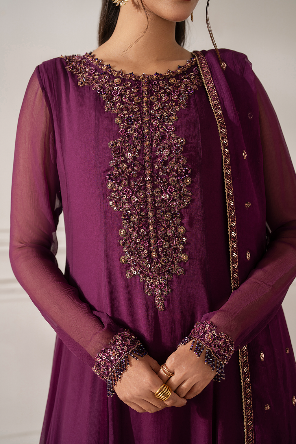 Iznik I Festive Formal I UE-480 Embroidered Chiffon - Pakistani Designer Dress - by Iznik - Type : Ladies Clothes - 100% Original at Saira Sultan