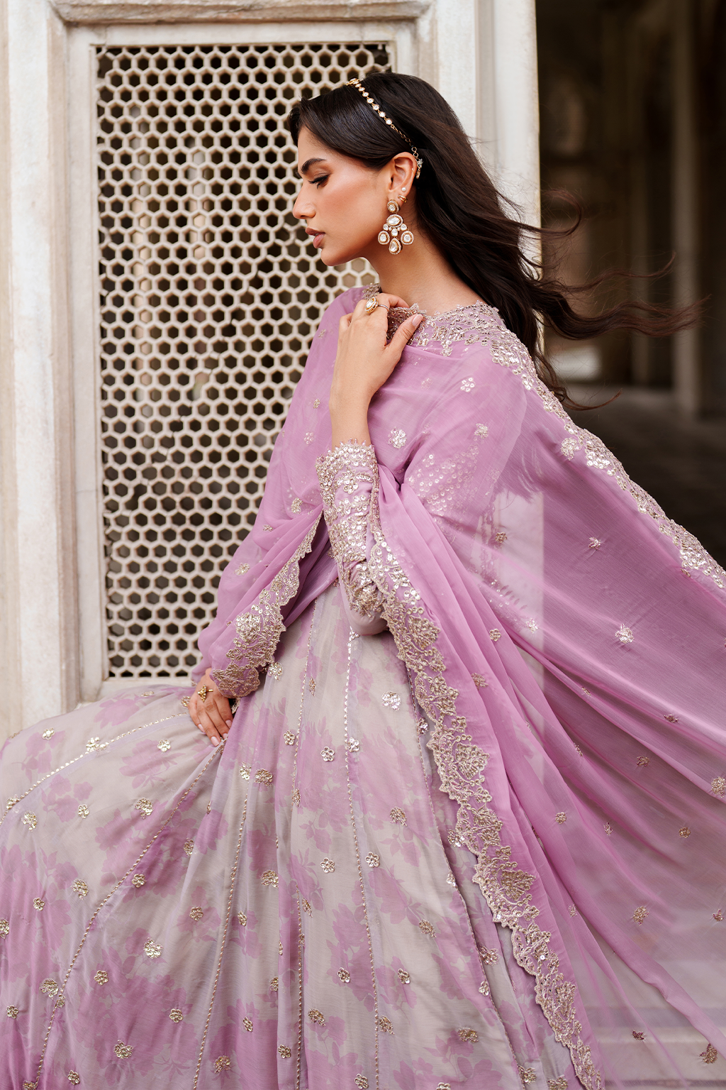 Iznik | Festive Formal | UE-555 Printed Chiffon - Pakistani Designer Dress - by Iznik - Type : Ladies Clothes - 100% Original at Saira Sultan