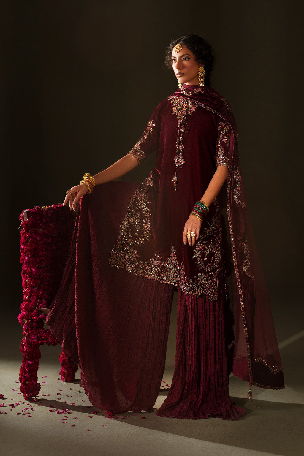 Iznik | Velvet 25 | IV-71 Embroidered Velvet by Iznik - Designer Dress - Type : Ladies Clothes - Available at Saira Sultan - 100% Original 