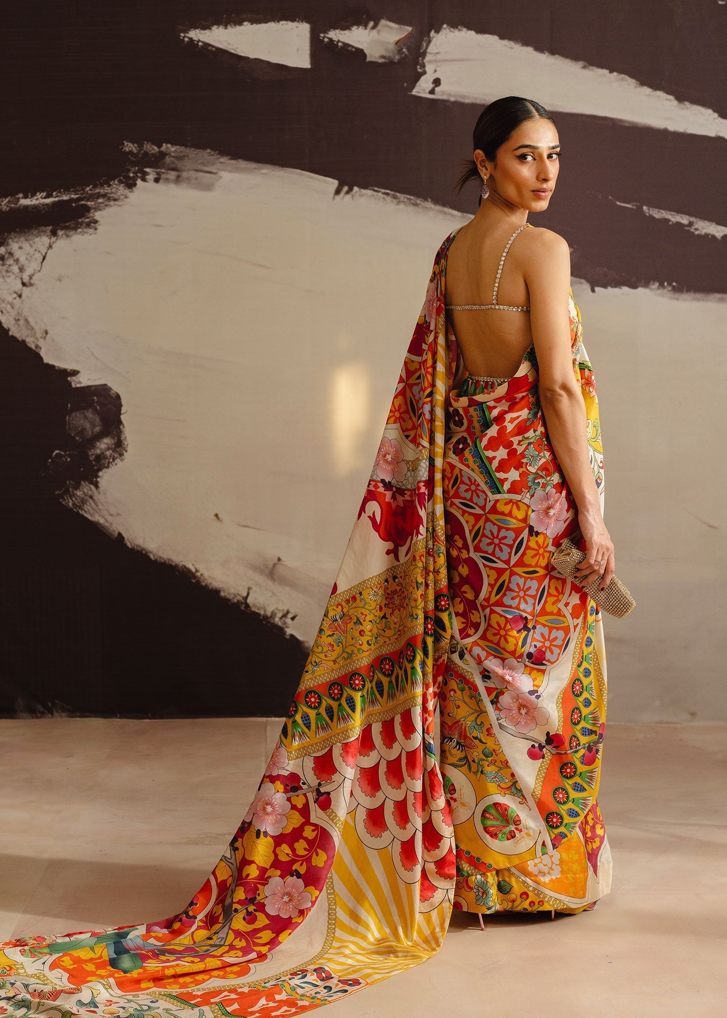 Mahgul | Eye of Cemal | Tangerine Dance XL Multicolor Medium Silk
