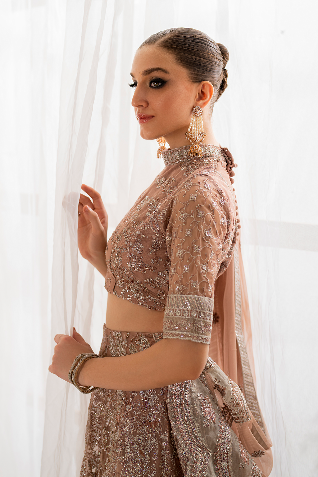 Iznik | Chinnon Chiffon | CC-43 Embroidered Net - Pakistani Designer Dress - by Iznik | Type: Formal - 100% Original at Saira Sultan