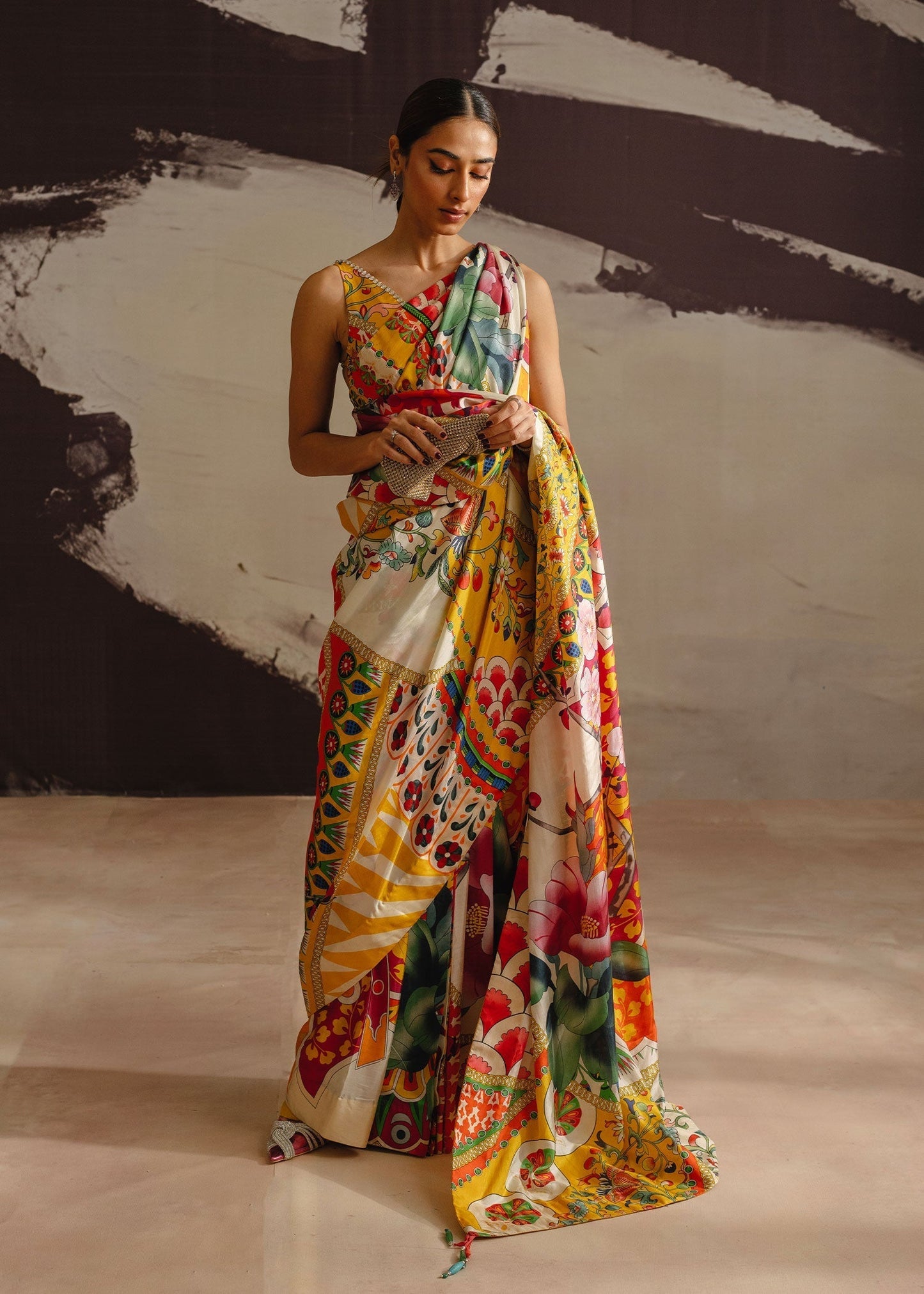 Mahgul | Eye of Cemal | Tangerine Dance S Multicolor Medium Silk