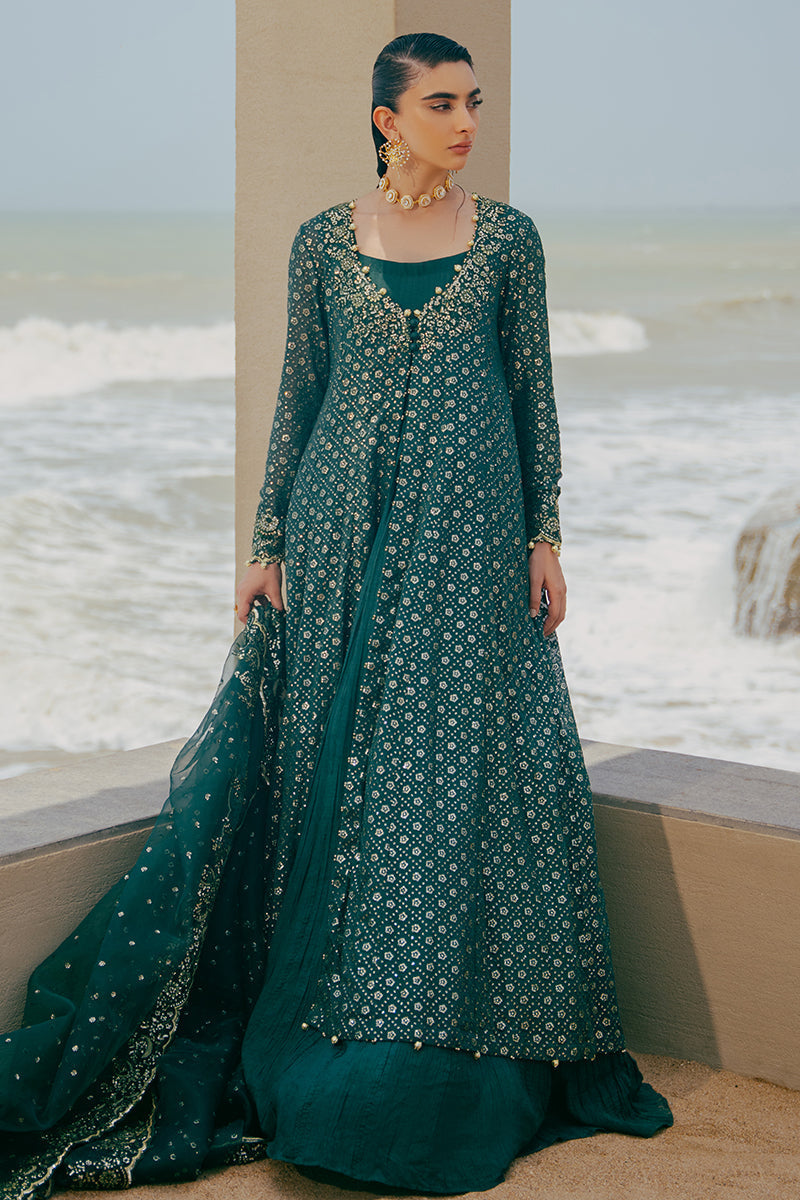 Cross Stitch | Wedding Collection 24 | GREEN SPRING - Pakistani Designer Dress - by Cross Stitch | Type: Formal - 100% Original at Saira Sultan