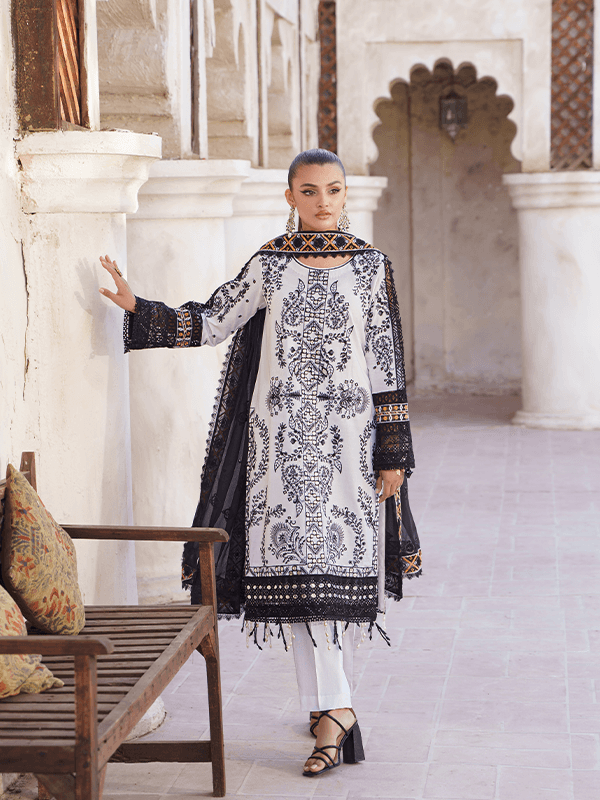 Zebtan | Zeenat Luxury Lawn Eid Collection | ZL 10 - Pakistani Designer Dress - by Zebtan | Type: Luxury - 100% Original at Saira Sultan