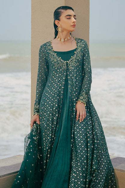 Cross Stitch | Wedding Collection 24 | GREEN SPRING - Pakistani Designer Dress - by Cross Stitch | Type: Formal - 100% Original at Saira Sultan