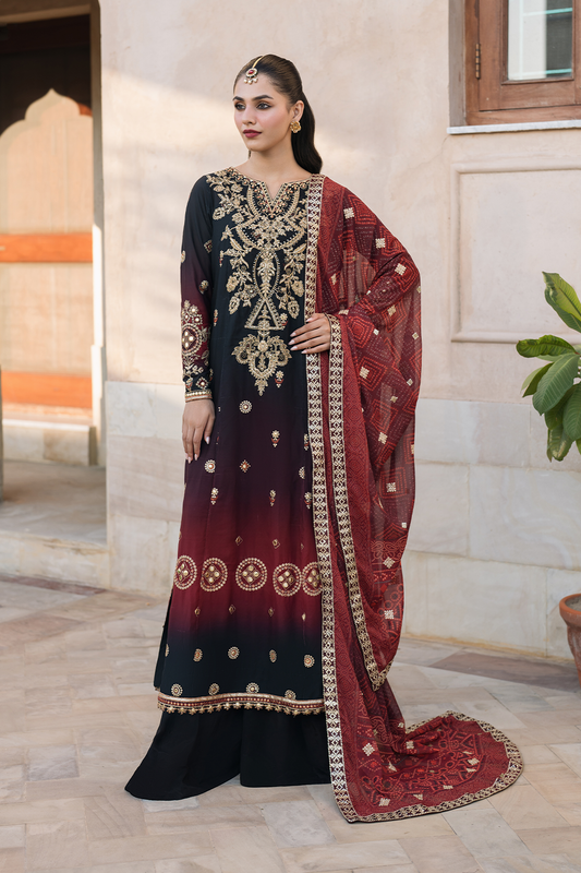 Iznik | Bandhani Formals | UE-330 XS Black Chiffon
