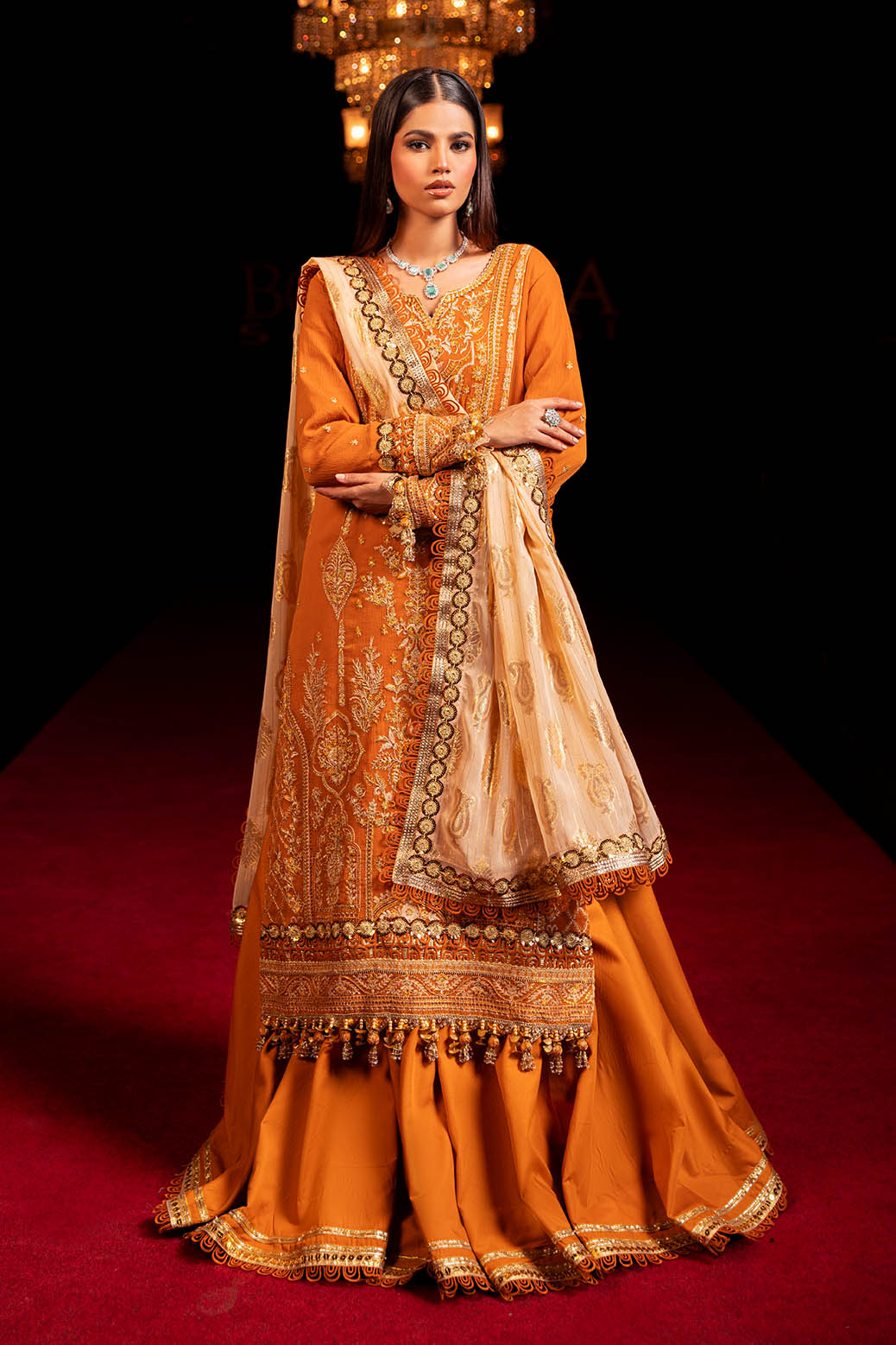 Bonanza Satrangi | Mirzeta 3 Pc (6W24CD3P08) Mustard