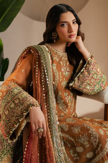 Jazmin | Wedding Formals | WF'25-08 Custom Size Rust Chiffon