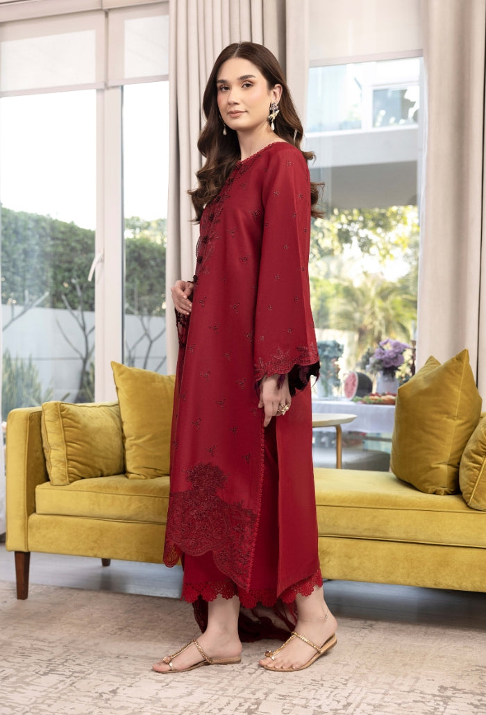 Humdum | Dilkash 25 | Dilkash - D09 L Redish Pink Lawn