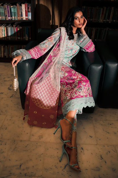 Nureh | Glam Girl Lawn | GL-16 XL Sky Blue Lawn