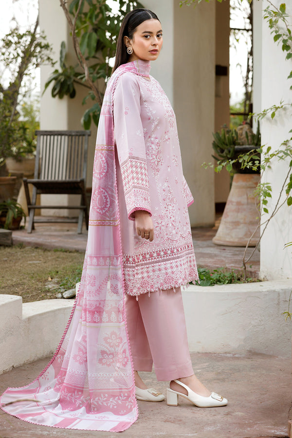 Farasha | Summer Weaves Embroidered Lawn | Muted Bloom XL Lilac Lawn