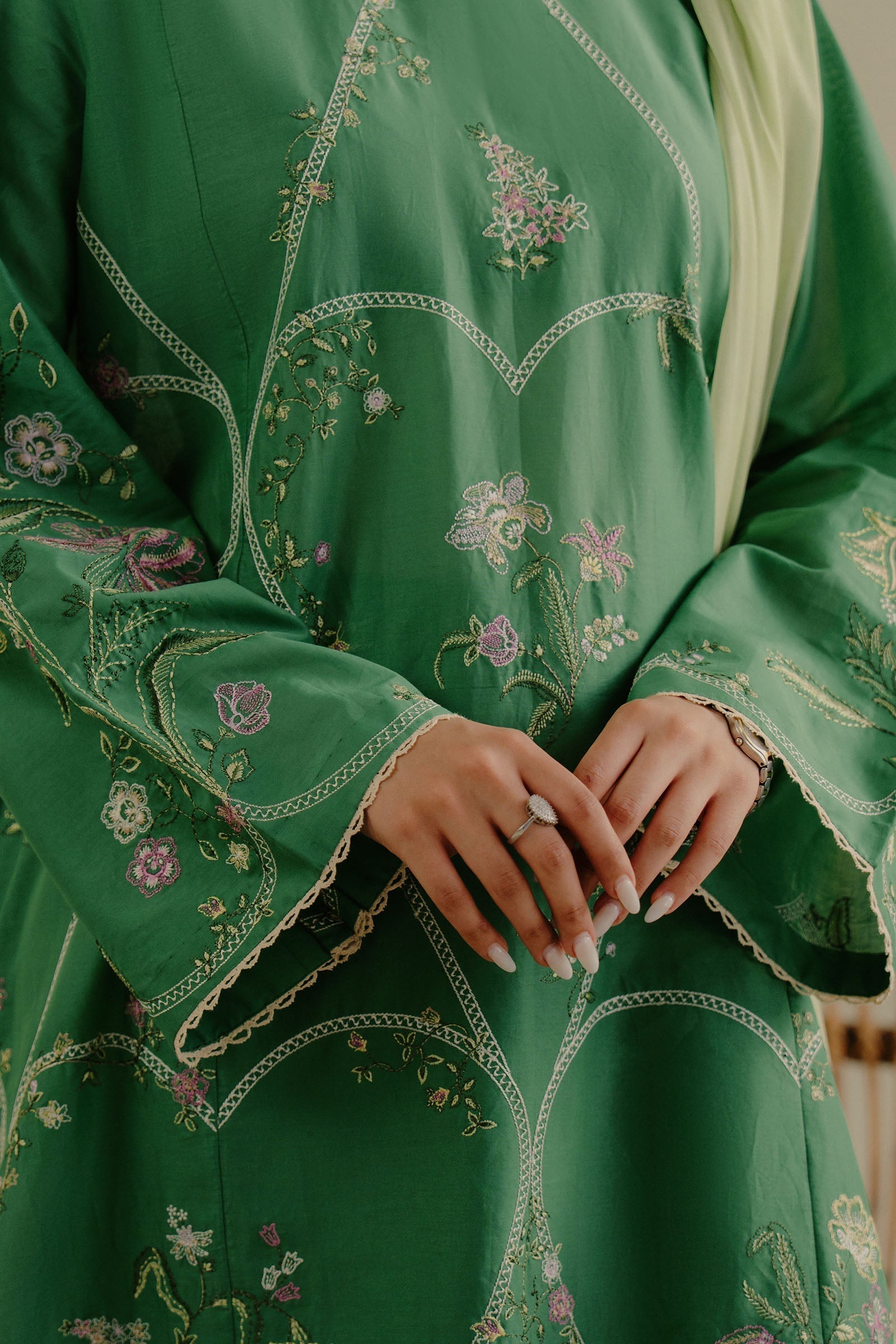 Zara Shahjahan | Coco Lawn 25 | Tara-8B M Green Lawn