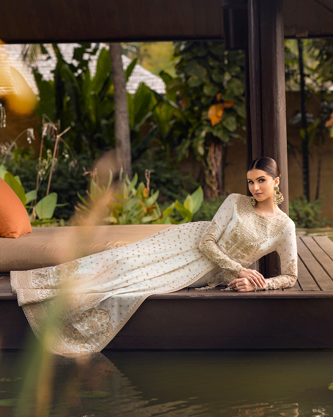 Faiza Saqlain | Zinnia Lawn 25 | Lily M Off White Lawn