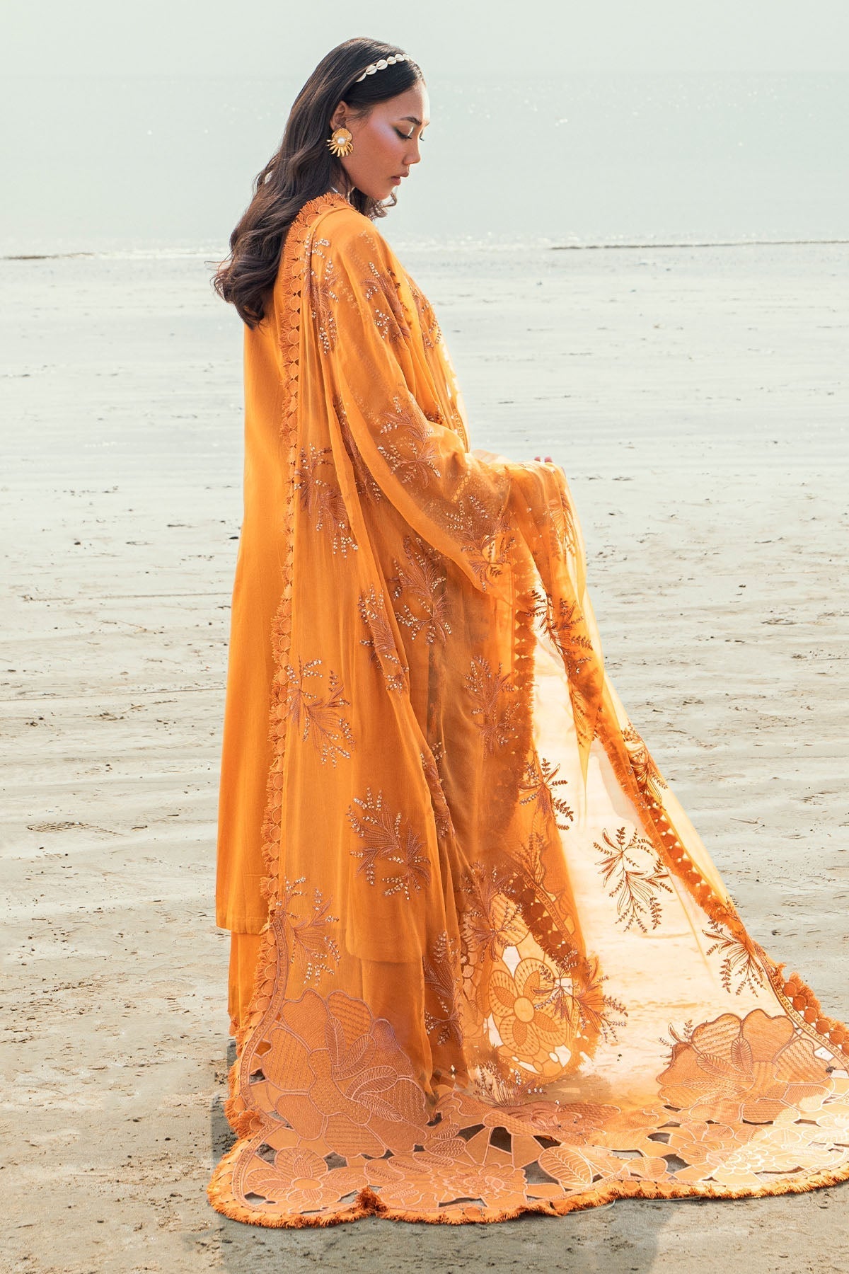 Nureh | Khuwab Luxury Lawn | NE-149 S Bronze Lawn
