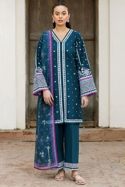 Farasha | Summer Weaves Embroidered Lawn | Blue Allure XS Zinc Lawn