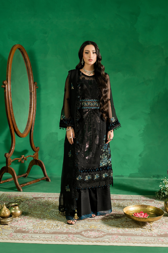Zebtan | Farmaish Formals | FC-04 XS Black Chiffon