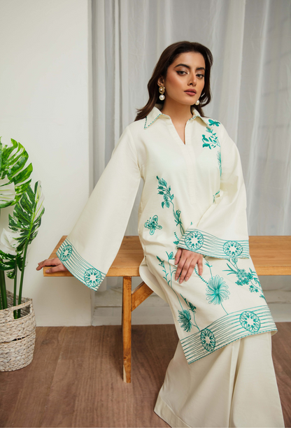 Humdum | Ayra Ready to wear | Ayra - D02 M Off White Lawn