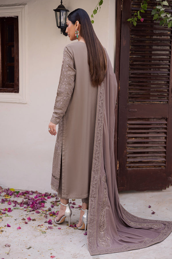 Nureh | Exclusive Leather Peach | NE-201 by Nureh - Designer Dress  - Type : Ladies Clothes - Available at Saira Sultan - 100% Original 