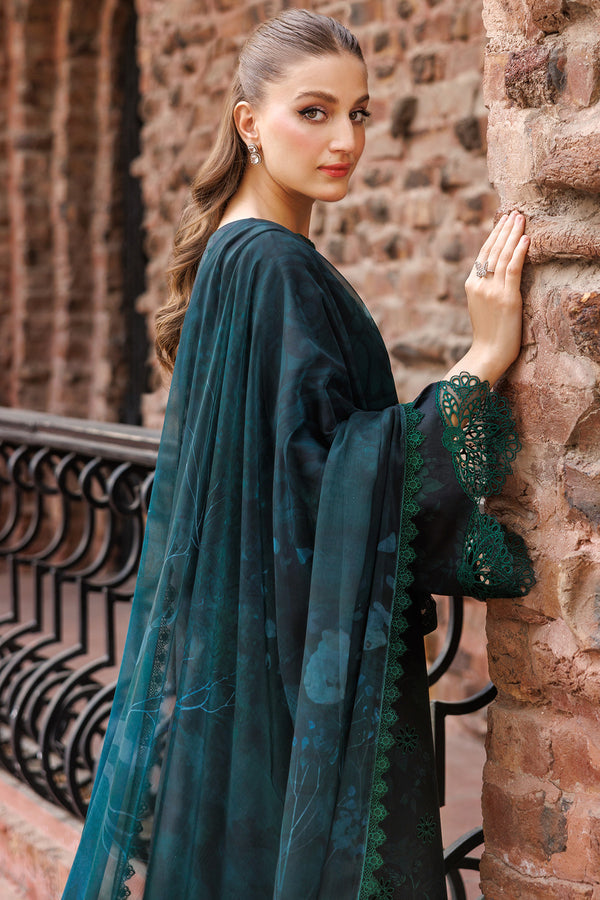 Farasha | Seraya Lawn 25 | Periveil Custom Size Midnight Blue Lawn