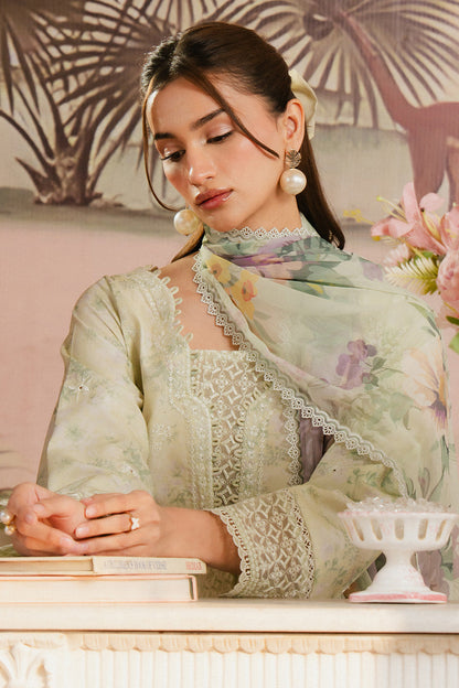Ayzel | Armelia Printed Lawn 25 | Mirelia M Mint Green Lawn